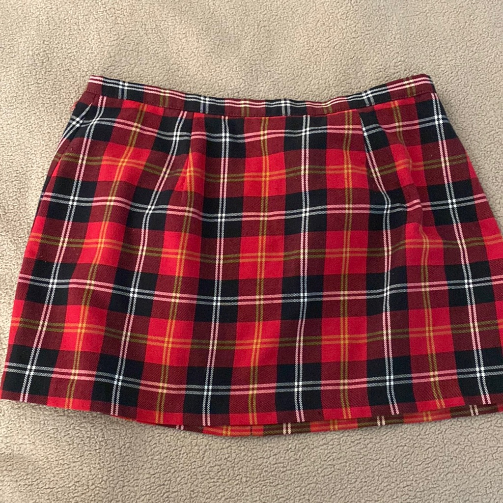 David Paul Ny Brand Plaid Skirt